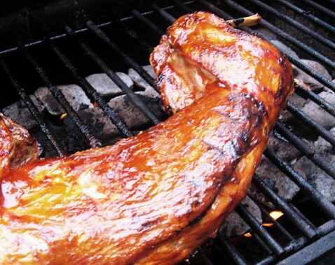 conejo asado a la parrilla