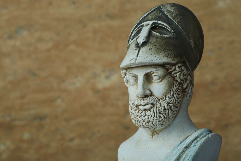 Statue of ancient Athens statesman Pericles