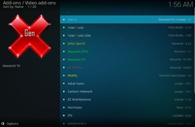 Revisión del complemento Gen-X Kodi