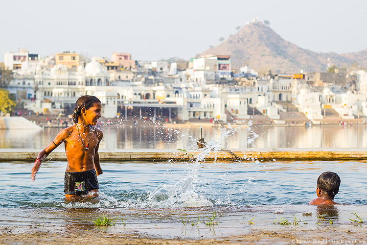 Badmash Bachas at Pushkar Lake.