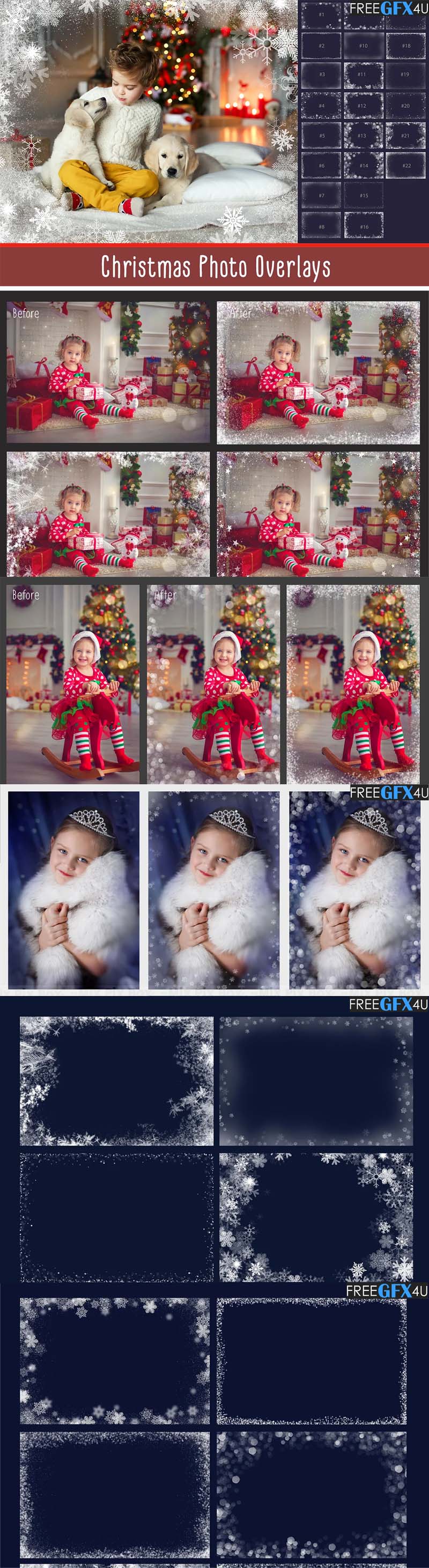 20 Christmas Photo Overlays