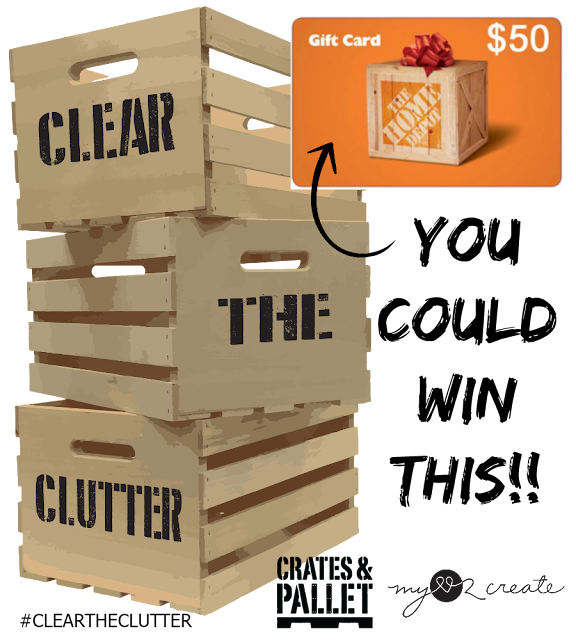 Giveaway #cleartheclutter $50 Home Depot Gift Card