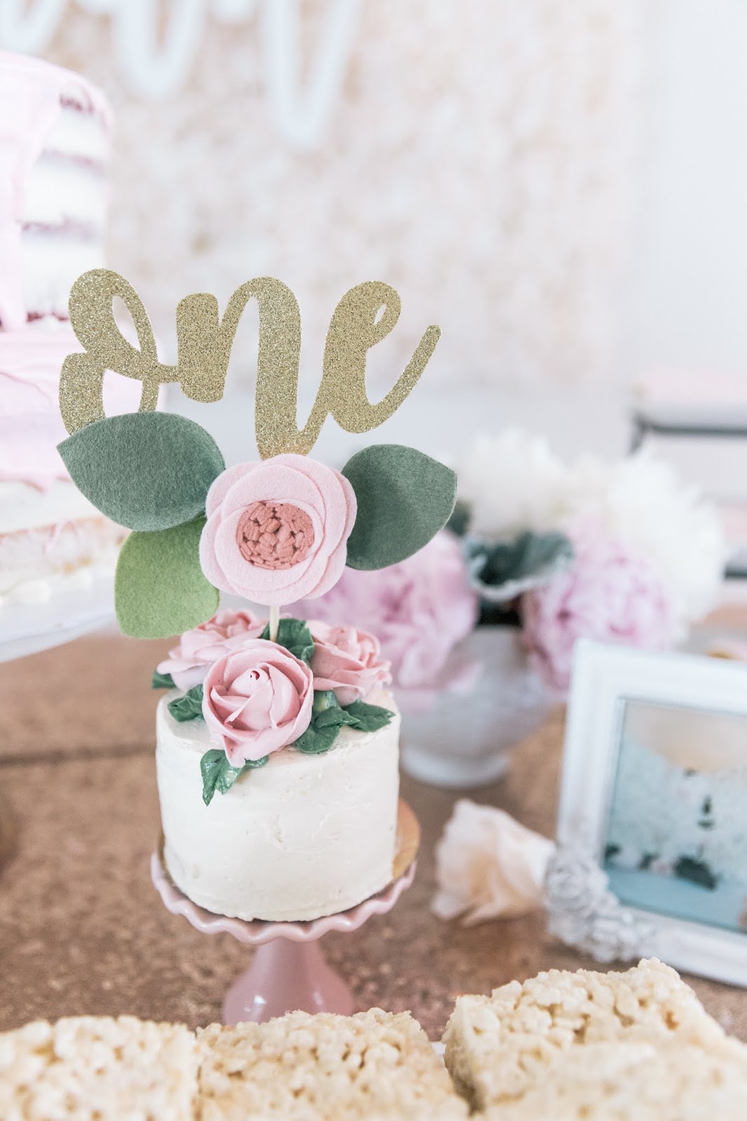 baby girl first birthday floral