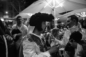 Guy wearing Elvis costume in Horta Carnival Barcelona