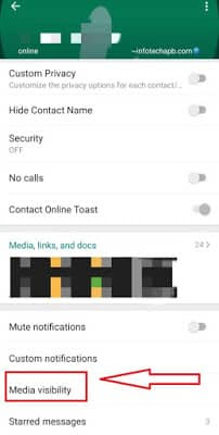 WhatsApp Tricks-Stop Media Visibility