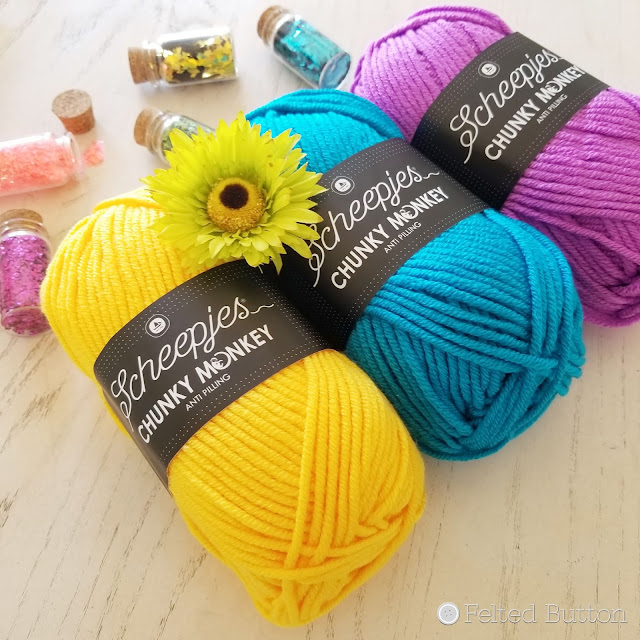 Rinske Square | free crochet pattern by Susan Carlson of Felted Button -- Colorful Crochet Patterns made with Scheepjes Chunky Monkey Rinske Square | free crochet pattern by Susan Carlson of Felted Button -- Colorful Crochet Patterns made with Scheepjes Chunky Monkey