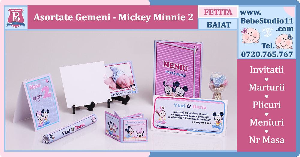 Bebestudio11com Invitatii Nunta Si Botez Asortate Botez Gemeni