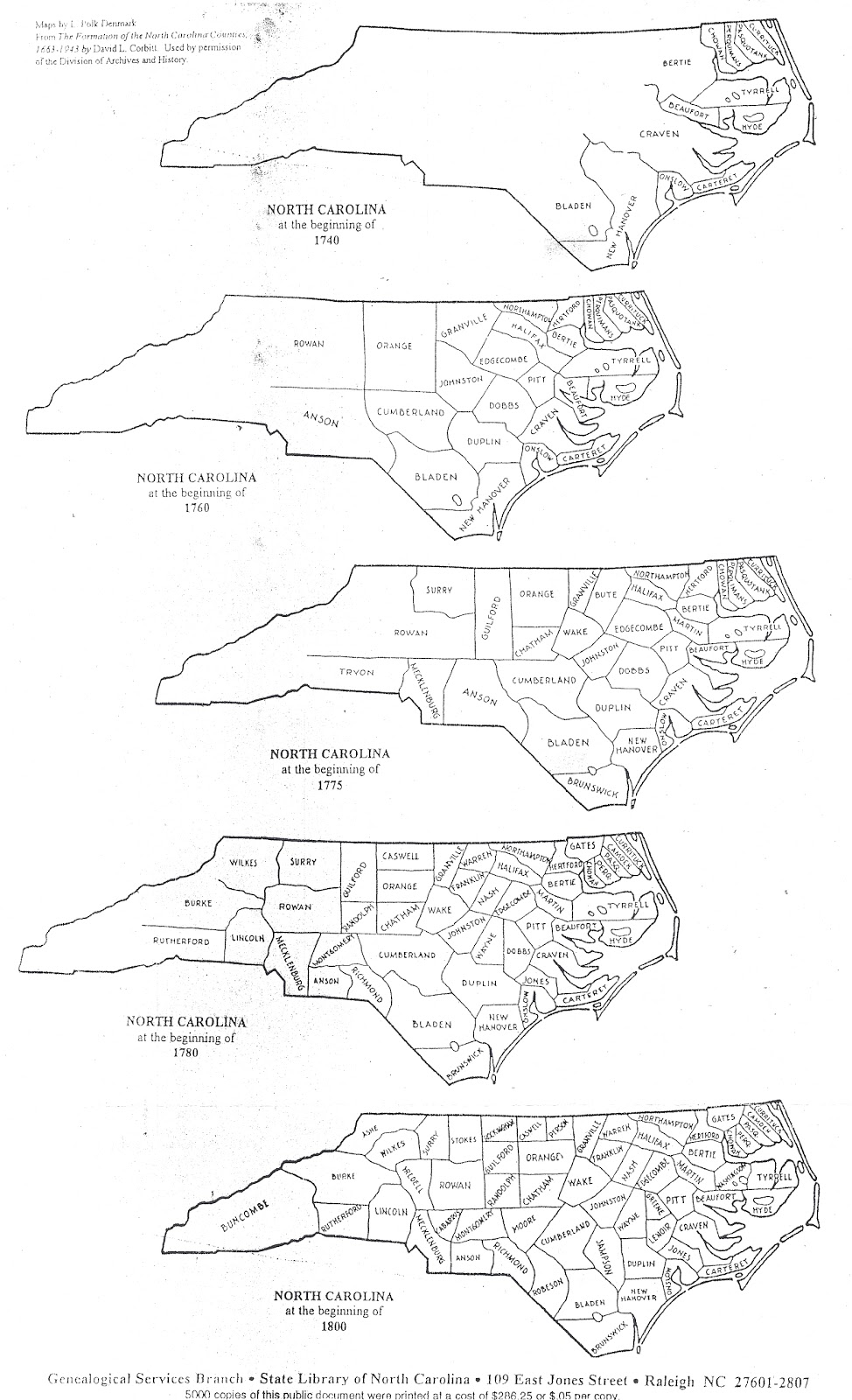 Jesse P Caudill 1795 1891 North Carolina County Development Up To 1800