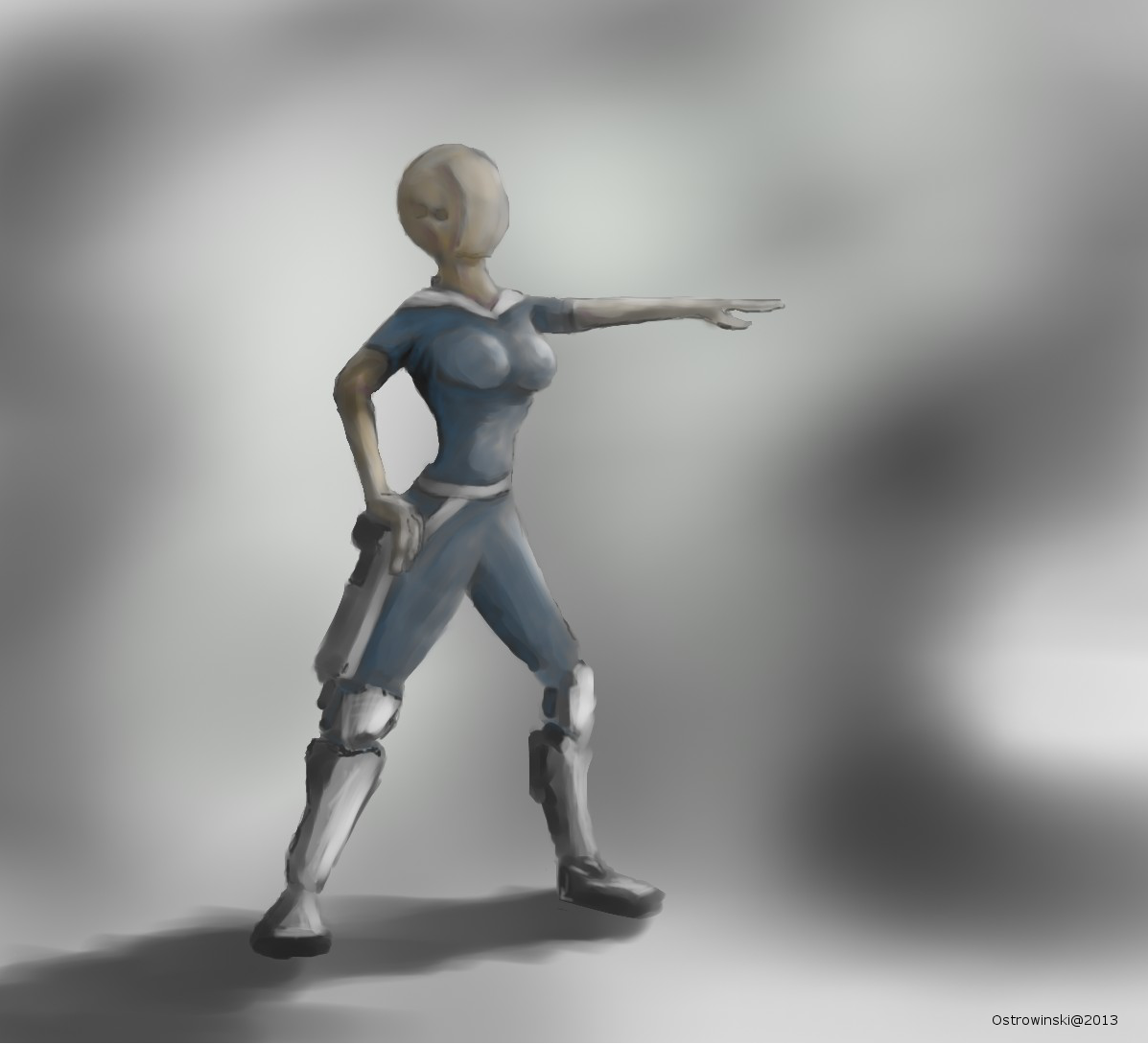 Evolution-Engine: Female biotech concept art and small update on progress