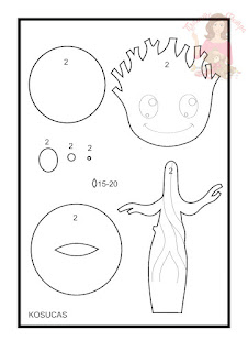 Templates of Baby Groot. Templates of Baby Groot.