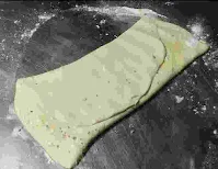 Folded dough for amritsari kulcha recipe