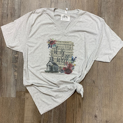 It is Well hymnal and old church tee shirt