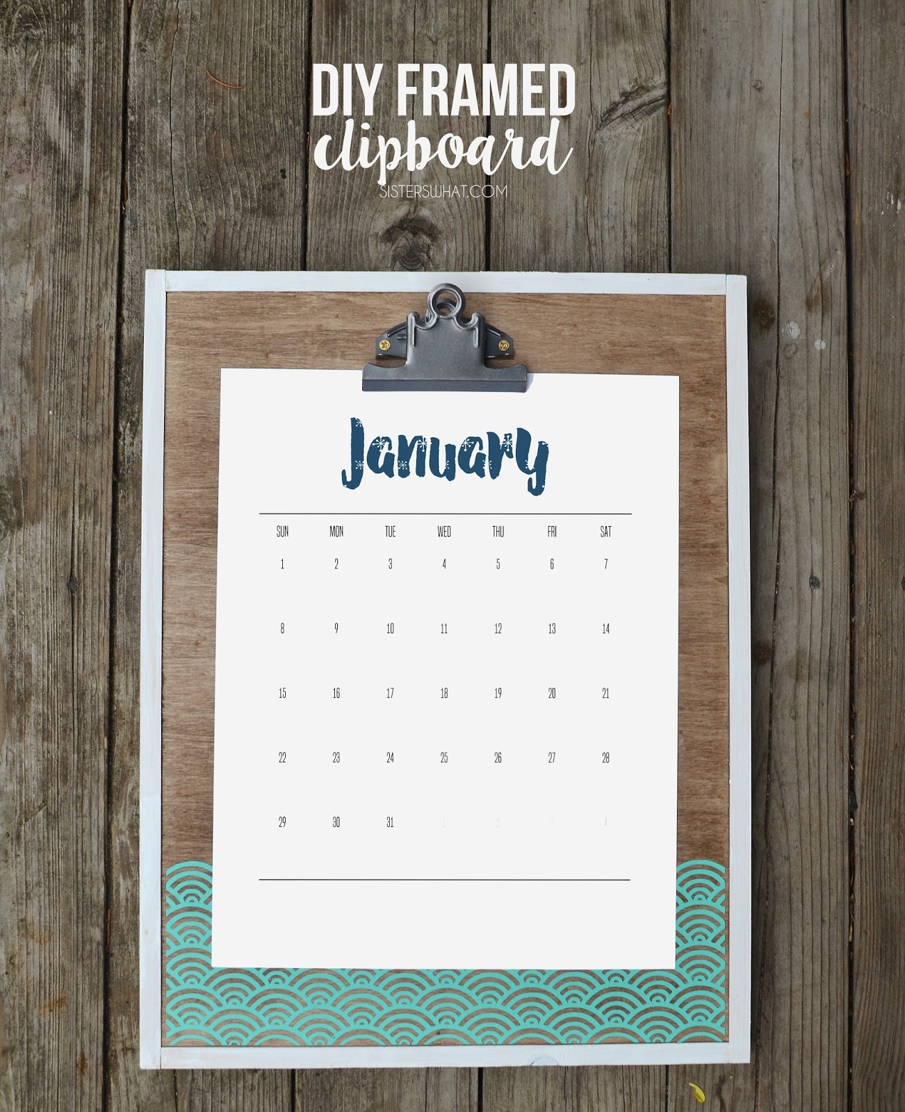 This is a DIY framed clipboard that is easy to customize to any size