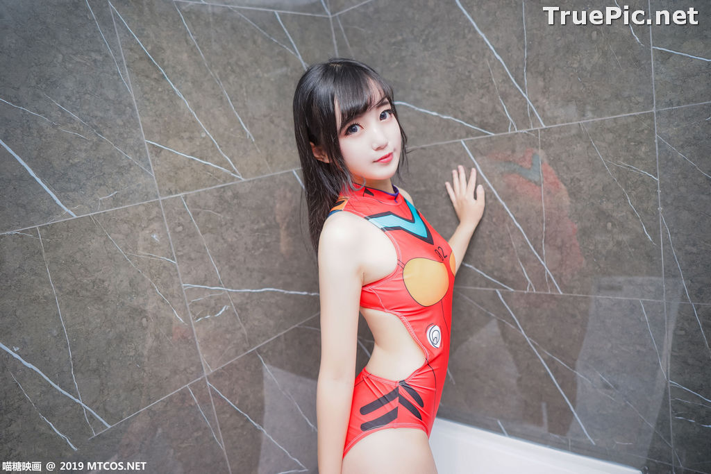 Image [MTCos] 喵糖映画 Vol.038 – Chinese Cute Model – Red Line Monokini - TruePic.net - Picture-6