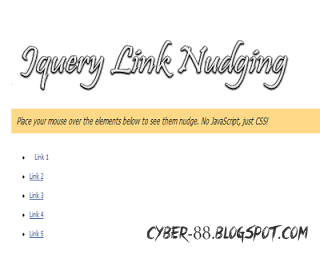 Cara Membuat Efek JQuery Link Nudging Pada Label Blog