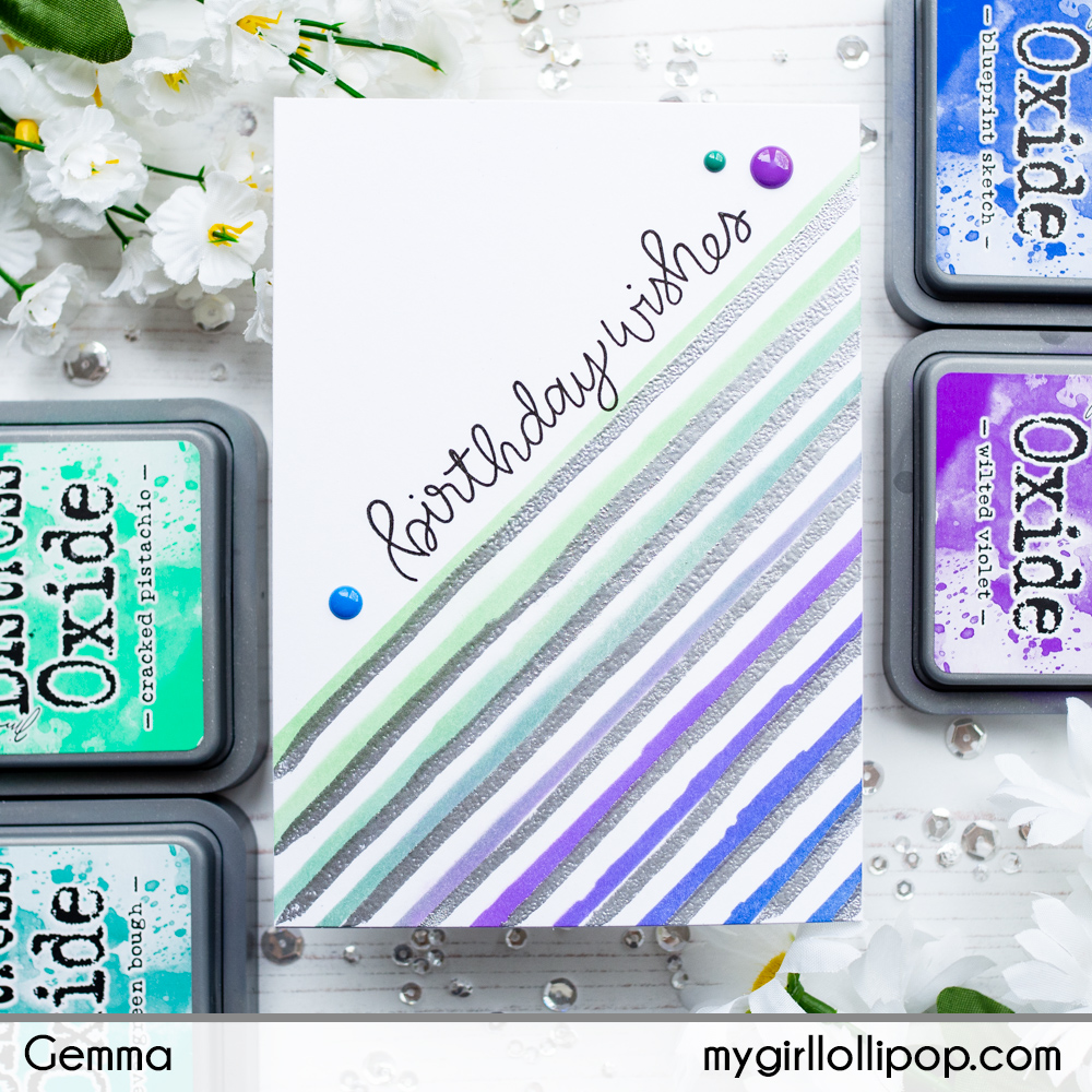 Stencil Striped Embossing Free Craft Tutorial