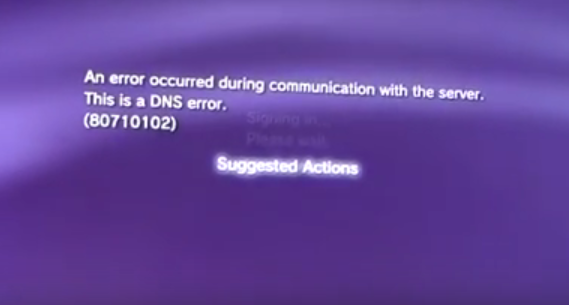 how to fix dns error ps3