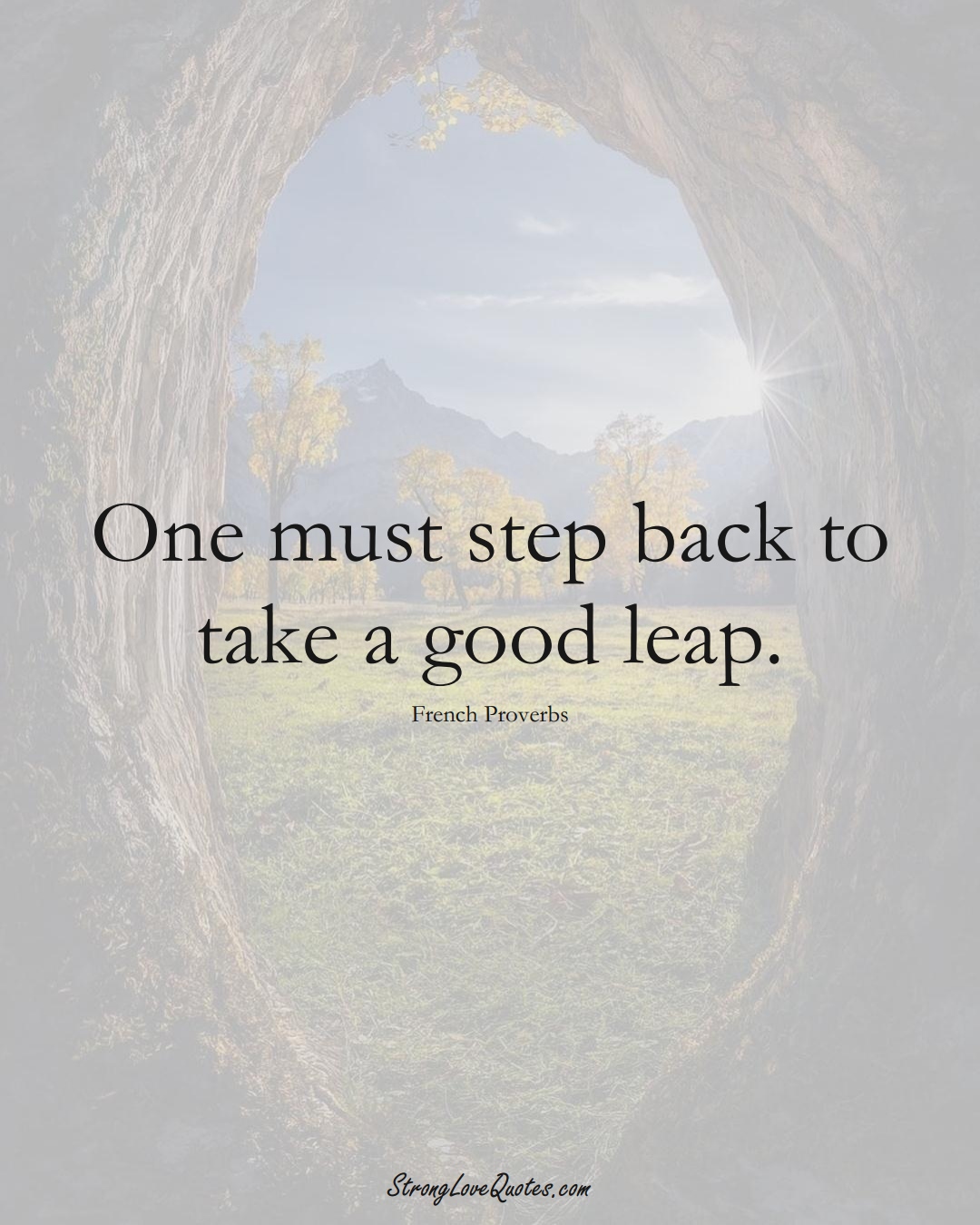 One must step back to take a good leap. (French Sayings);  #EuropeanSayings