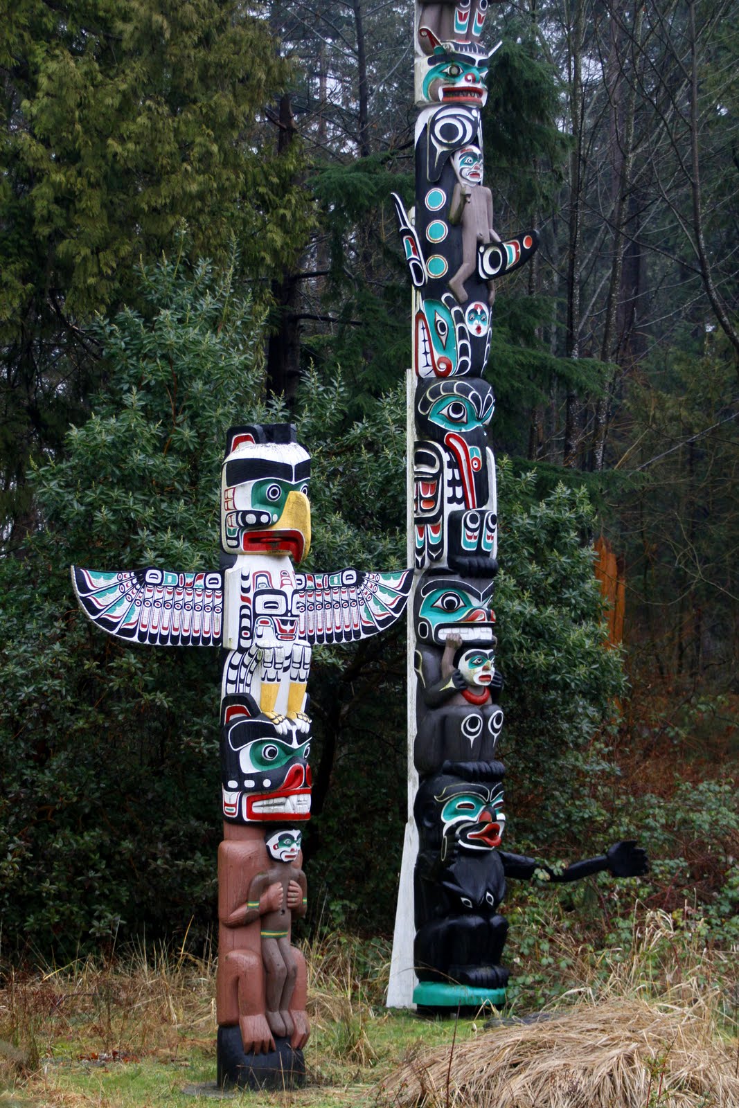 Serendipity and Orchids: First Nations Totem Poles, Stanley Park, Vancouver