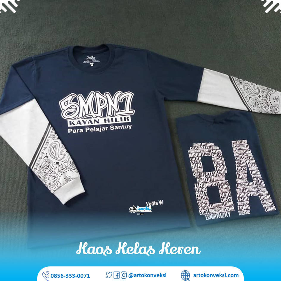 Baju Kelas Custom Keren 08563330071 Konveksi dan Bordir