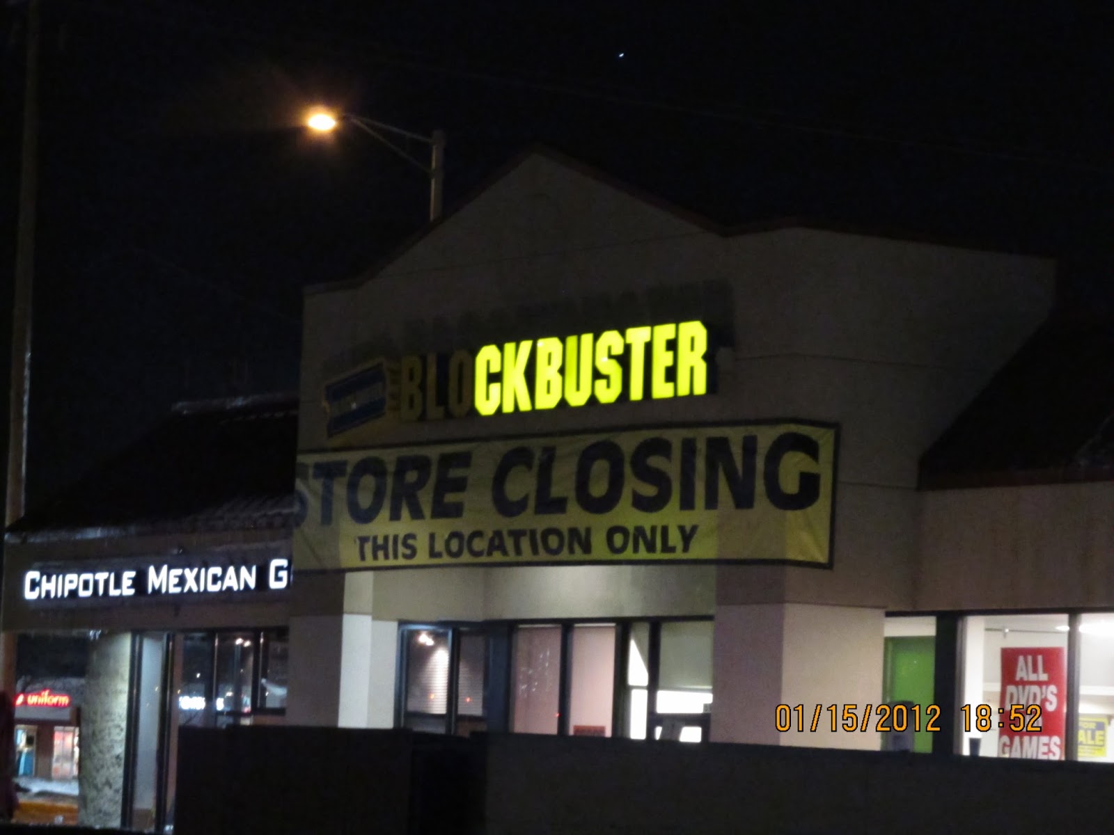 Trip to the Mall Blockbuster in Tinley Park, Illinois