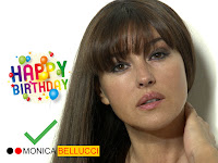 monica bellucci birthday, full face closeup image in silky hairstyle for your desktop screen