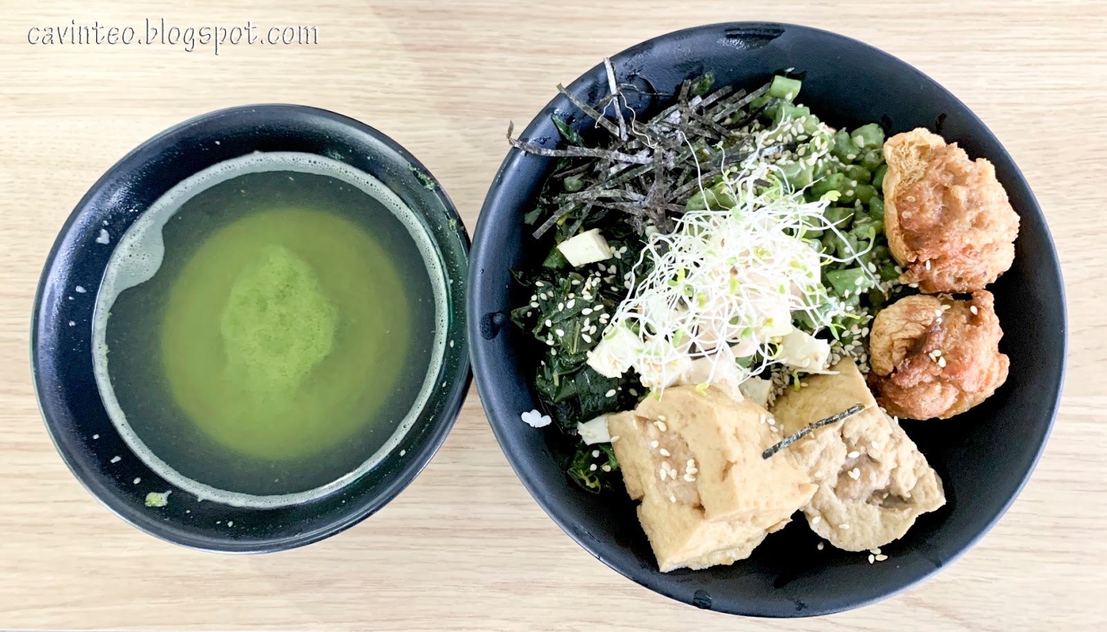 Entree Kibbles Hakka Thunder Tea Tofu Bowl from Ah Lock Tofu Yishun