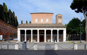 The Basilica of San Lorenzo Fuori le Mura adjoins the Campo Verano cemetery