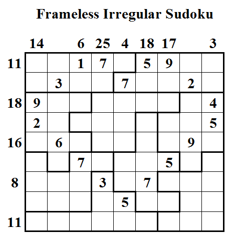 Frameless Irregular Sudoku