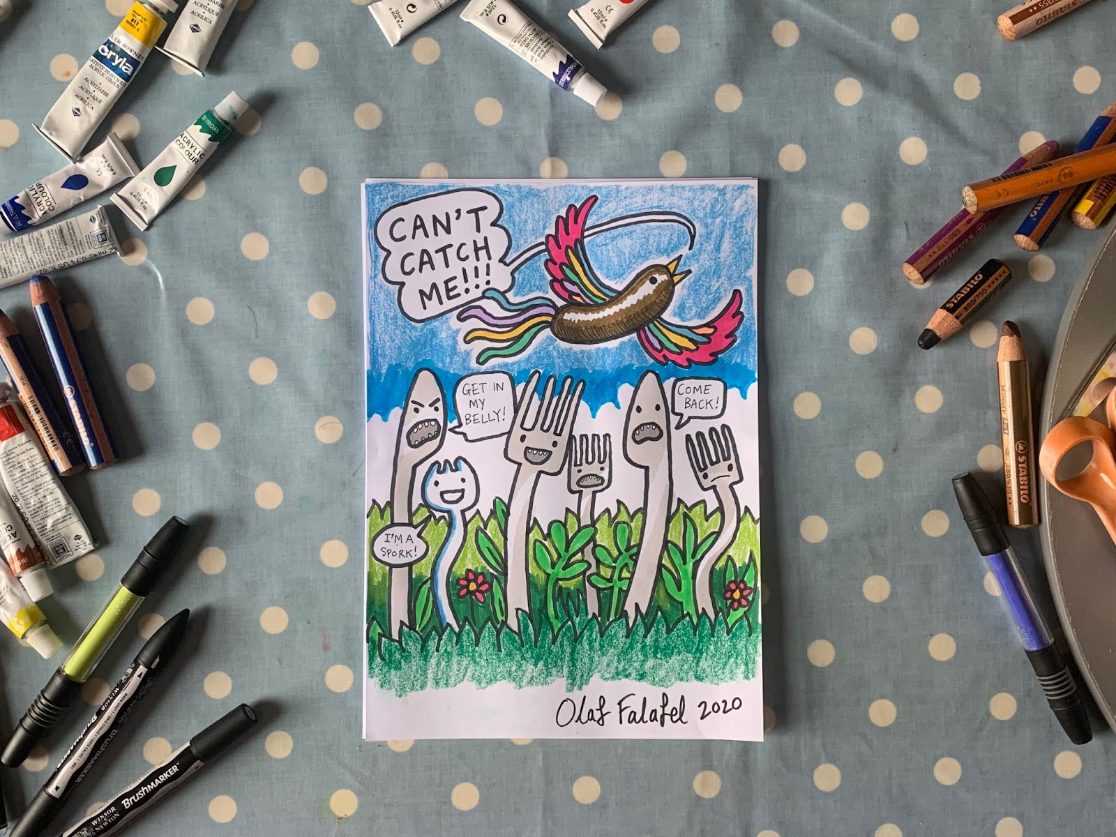 Olaf Falafel comedian, illustrator, author, idiot Art Club Episode 3