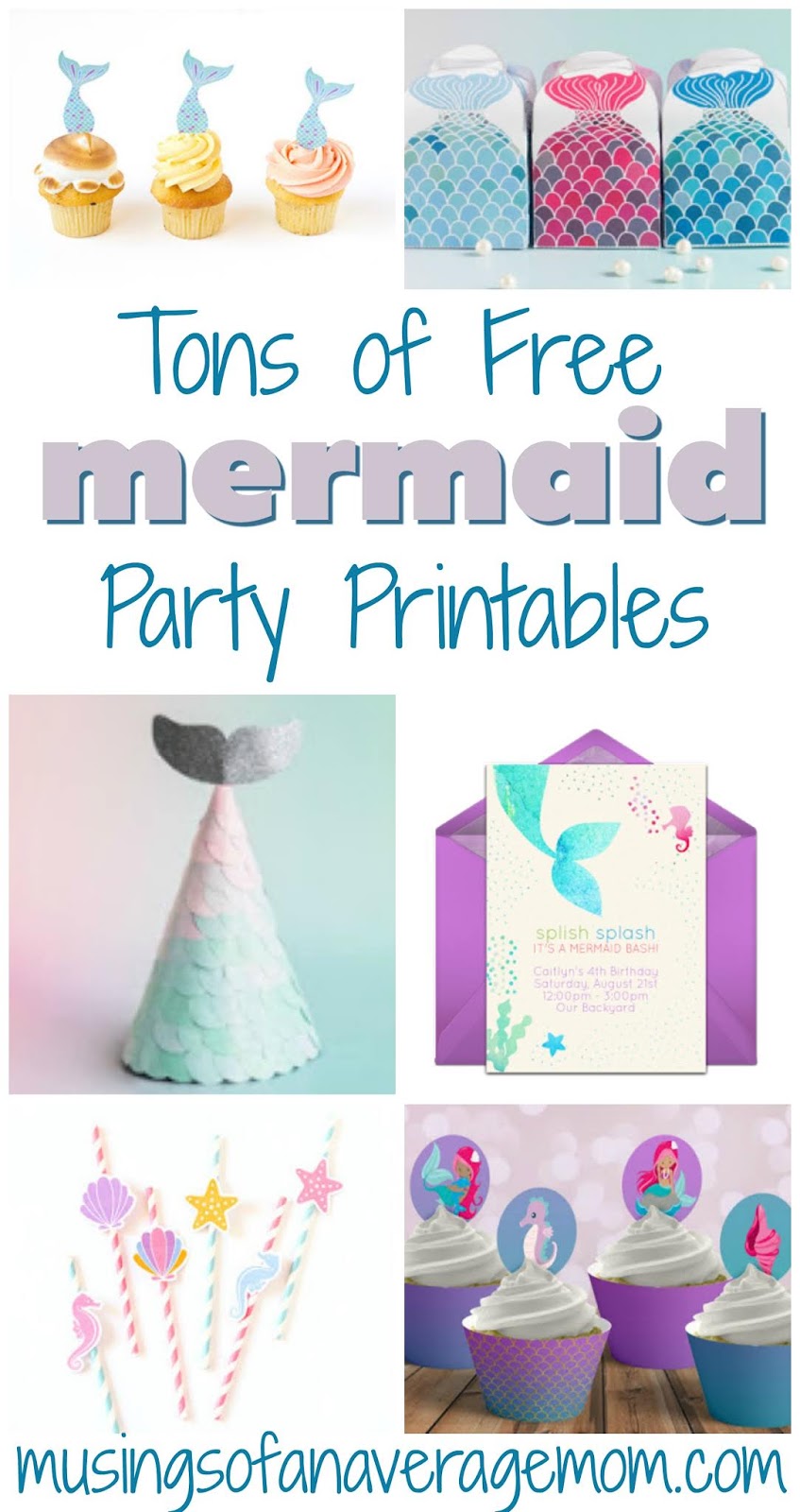 Printable Centerpieces Mermaid Party Centerpieces Table D cor Home 
