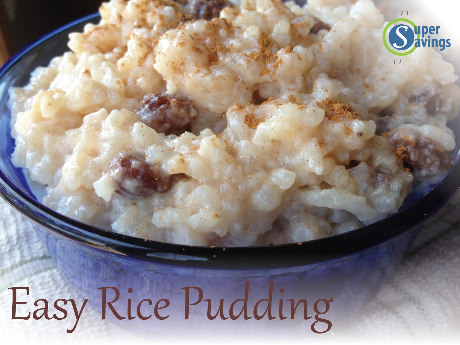 A bowl of easy rice pudding