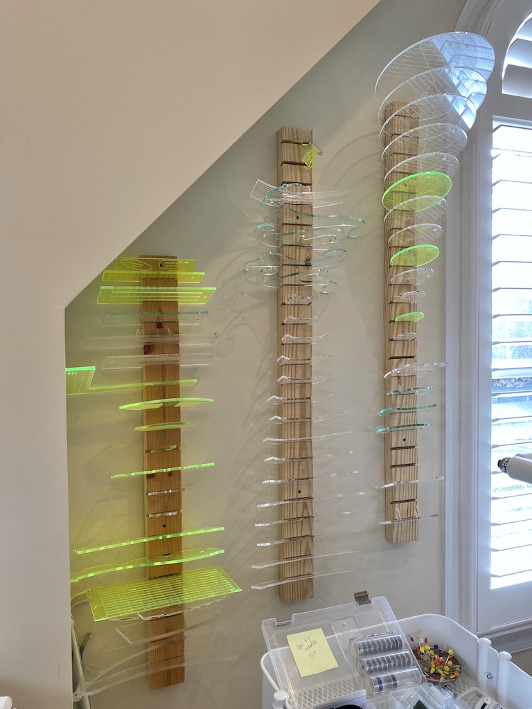 Rebecca Grace Quilting Order In the Studio DIY Wall Mounted Racks for