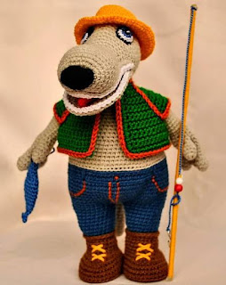 PATRON GRATIS LOBO PESCADOR AMIGURUMI 40746