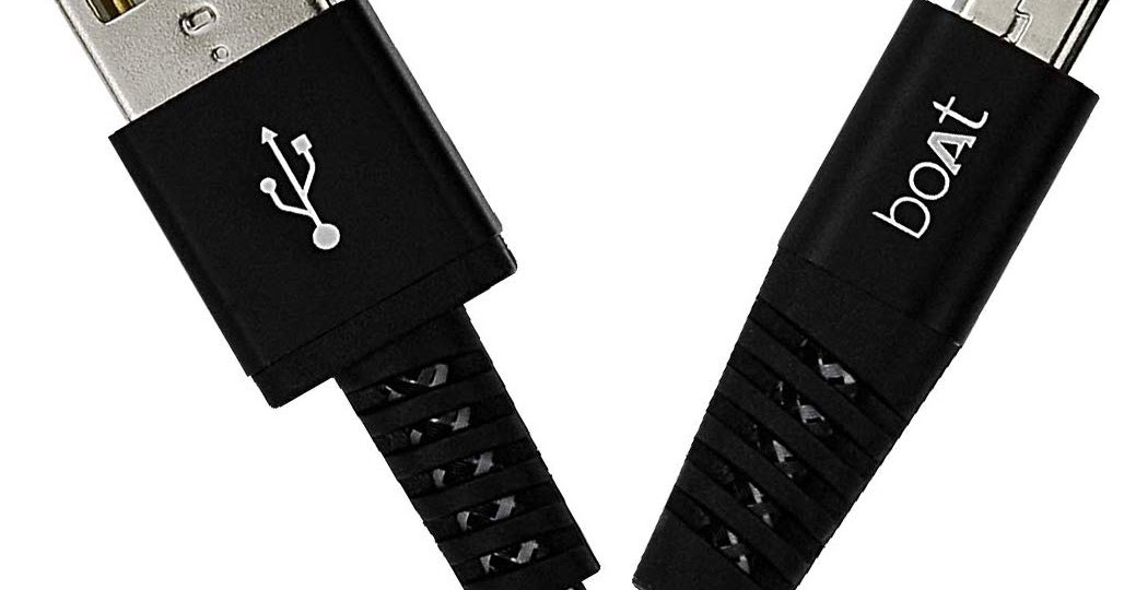 boAt Rugged v3 Extra Tough Unbreakable Braided Micro USB Cable 1.5
