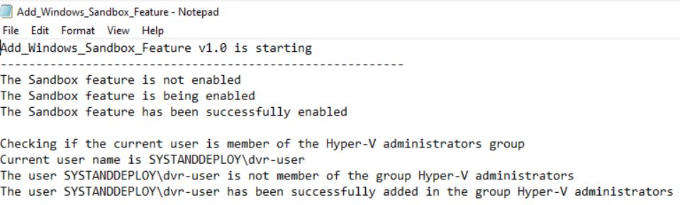 Deploy Windows Sandbox through SCCM for standard user | Syst & Deploy