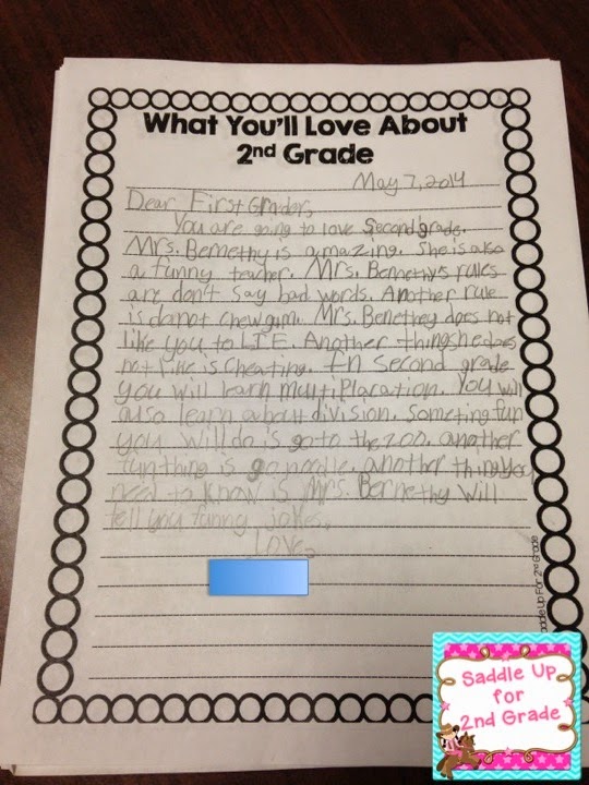 End of the Year Writing - Saddle up for Second Grade