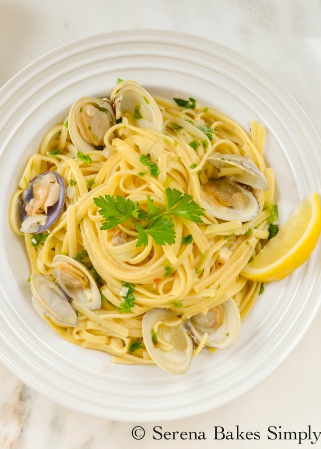 Clams with Linguine Sauce Serena Bakes Simply From Scratch