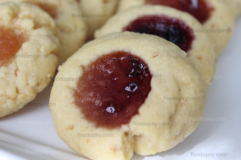Hazelnut Jam Thumbprint Cookies