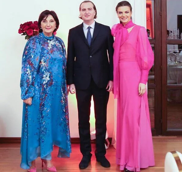 Princess Charlene, Director General of the Ai la Foundation Nana Gotua, Prince Juan Bagration-Mukhrani and Princess Kristine De Bagration-Mukhrani