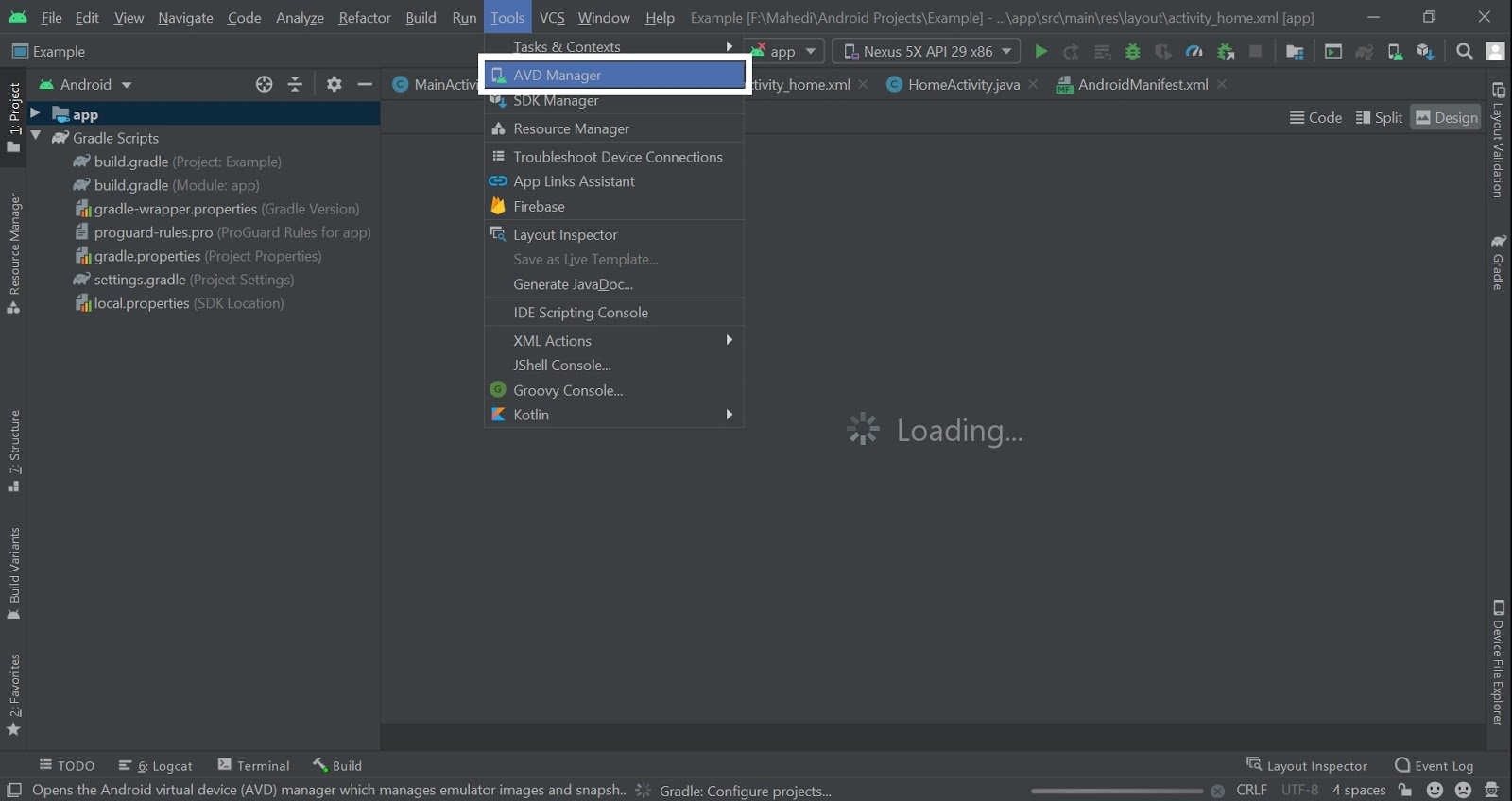 how to use android studio without mouse