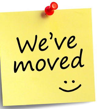 We've moved.....