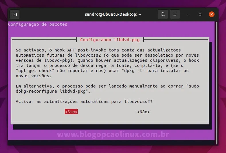 Ativar a atualização automática do pacote libdvdcss2