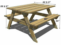 plano para mesa de picnic