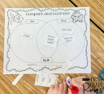 amphibians frog toad fun first grade roars frog and toad venn diagram
