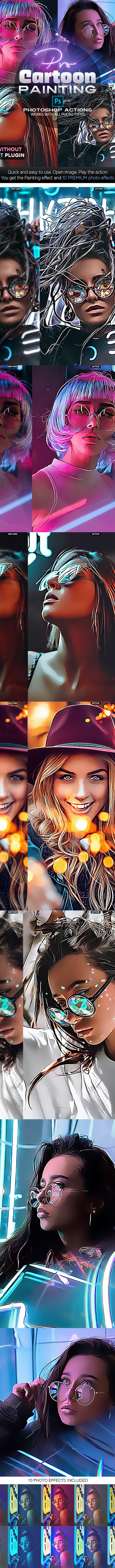 GraphicRiver - PRO Cartoon Painting Photoshop Action 26592570 2 PREVIEW%2B%25281%2529