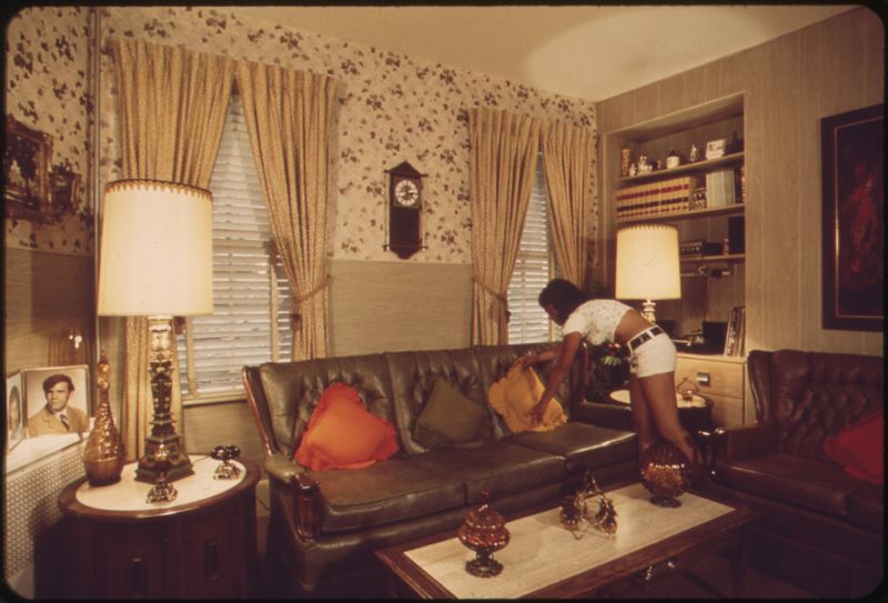 1970 living room furniture with plastic
