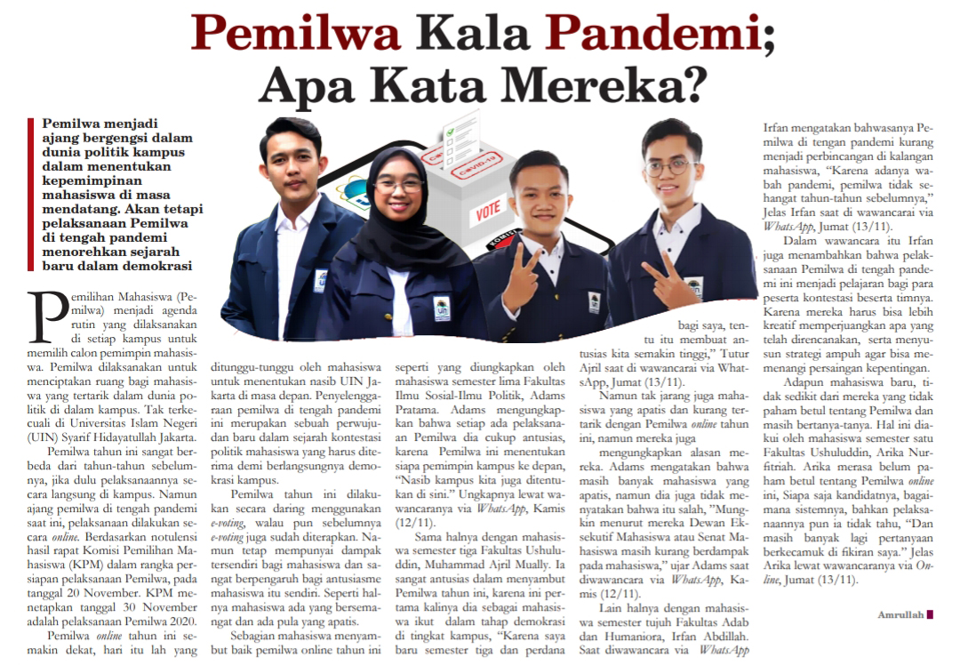 Pemilwa Kala Pandemi; Apa Kata Mereka?