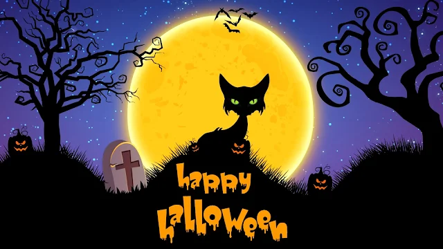 Black Cat Halloween Screensaver