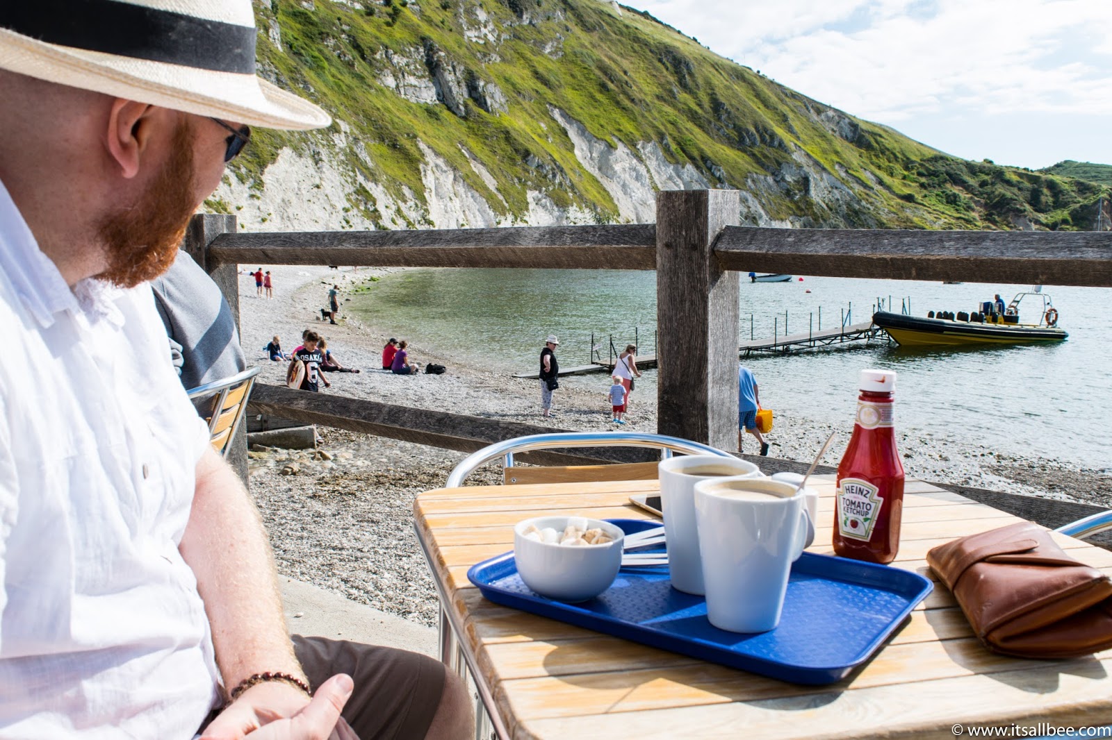 lulworth cove walks in Dorset England | lulworth cove beach cafe